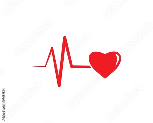 heart beat line vector