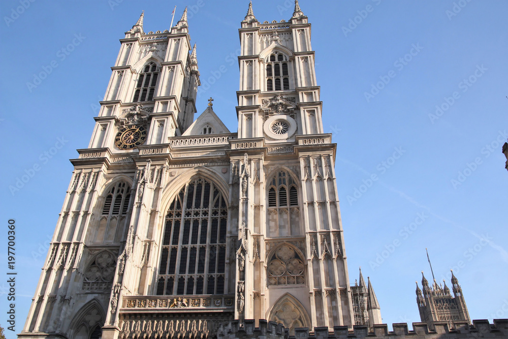 Londres, façade ouest de l’abbaye de Westminster