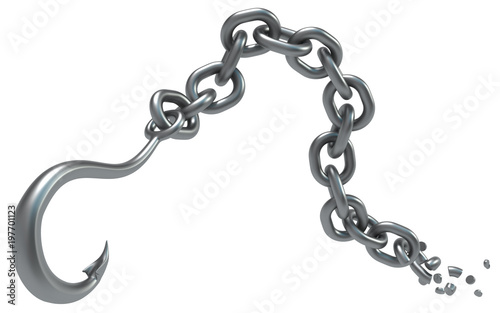 Hook Chain Broken Metal