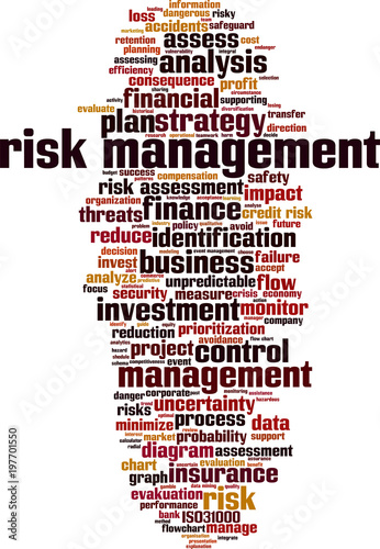 Risk management word cloud