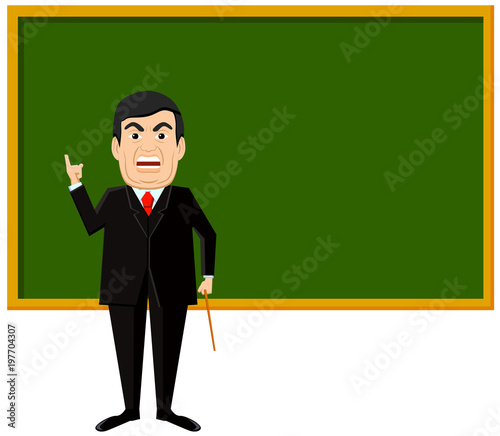 Angry teacher vector image