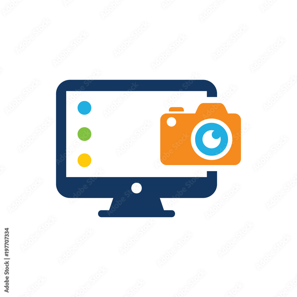 Camera Computer Logo Icon Design Camera Computer Logo Icon Design