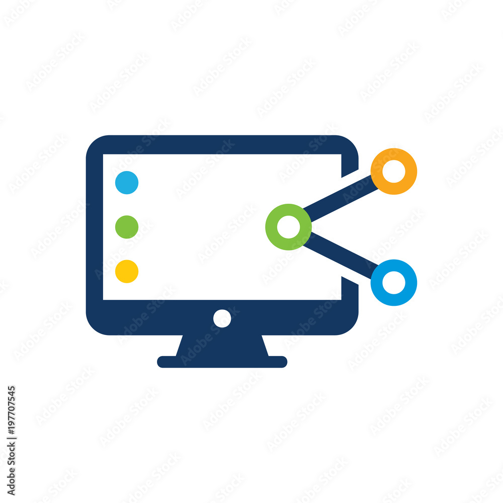 Share Computer Logo Icon Design Share Computer Logo Icon Design