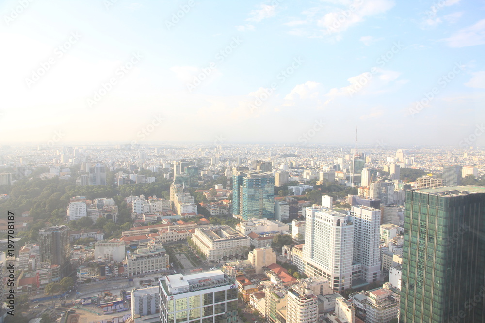 Bird’s Eye View of Ho Chi Minh City, Vietnam