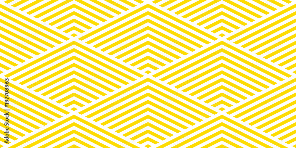 Summer background chevron pattern seamless yellow and white. - obrazy, fototapety, plakaty 