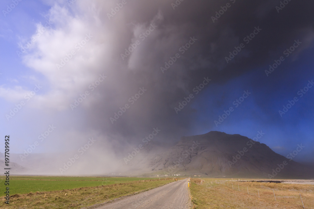 Eyjafjallajokull volcano eruption in Iceland.2010