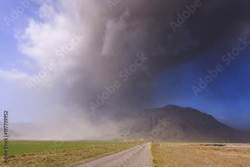 Eyjafjallajokull volcano eruption in Iceland.2010
