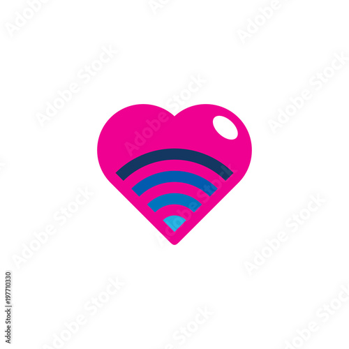 Wifi Love Logo Icon Design