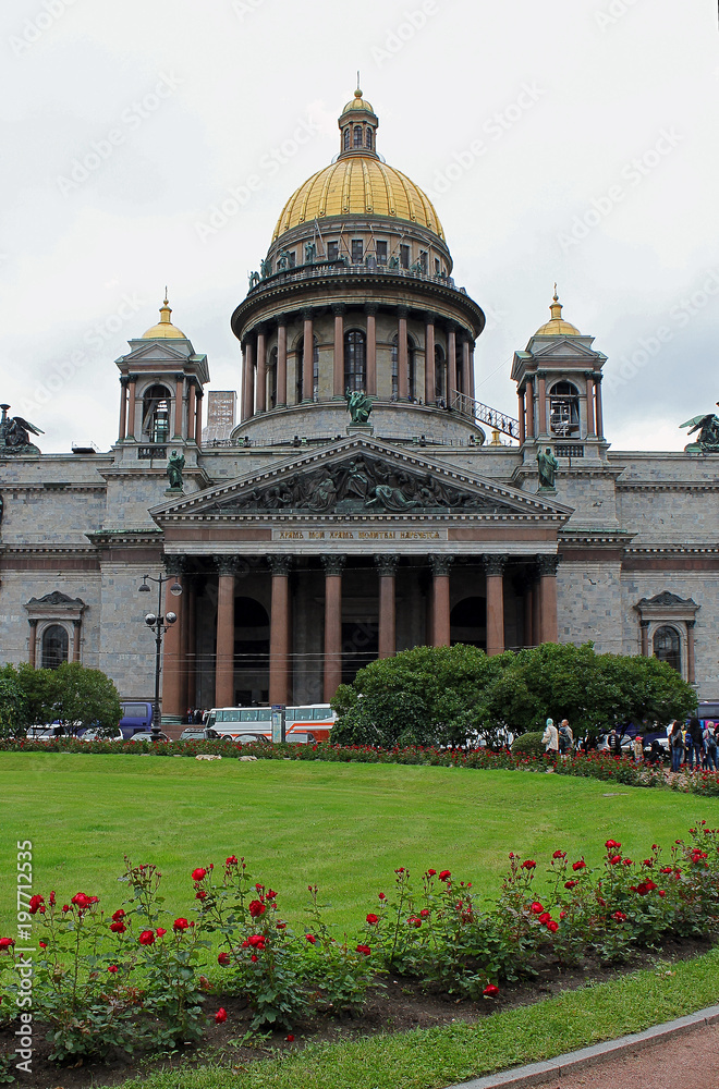 ST.PETERSBURG, RUSSIA - July 01, 2014: Saint Isaac's Cathedral or Isaakievskiy Sobor in Saint Petersburg  is the largest Russian Orthodox cathedral (sobor)