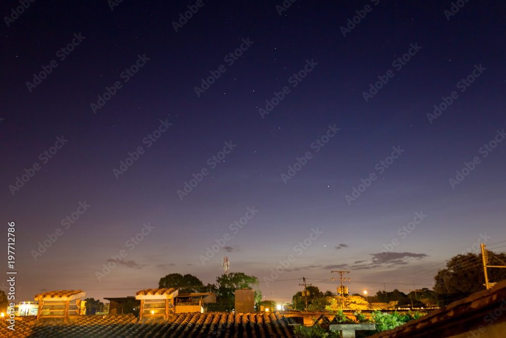 venezuelan town at night