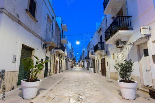 Old Town district in the early morning. Polignano A Mare  Italy.