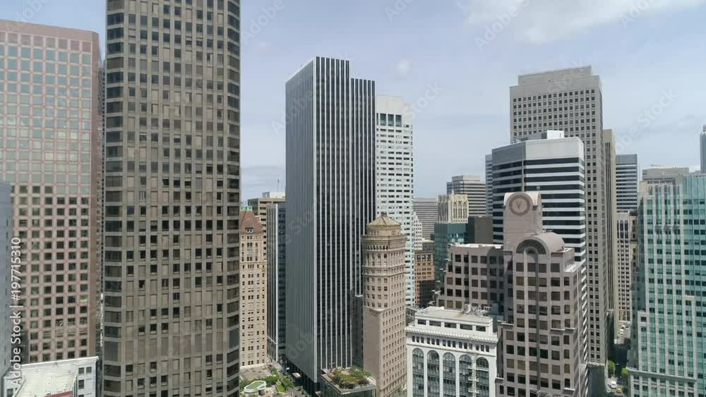 Aerial view of towers and skyscrapers, San Francisco Aerial view of towers and skyscrapers, San Francisco