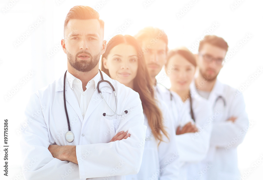 Portrait of medical team standing together Portrait of medical team standing together