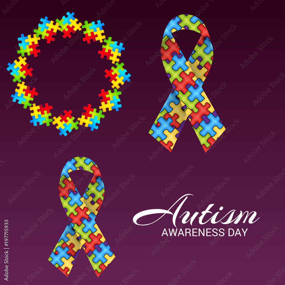 Fototapeta premium Autism Awareness Day.