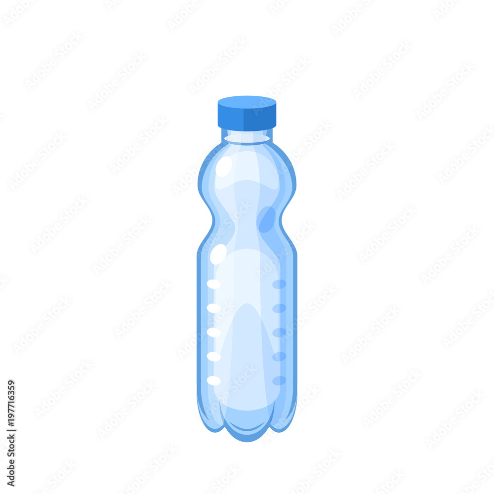 Plastic bottle of water. Vector illustration cartoon flat icon isolated on white. Plastic bottle of water. Vector illustration cartoon flat icon isolated on white.