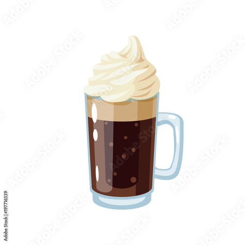 Root beer mug. Vector illustration cartoon flat icon isolated on white.