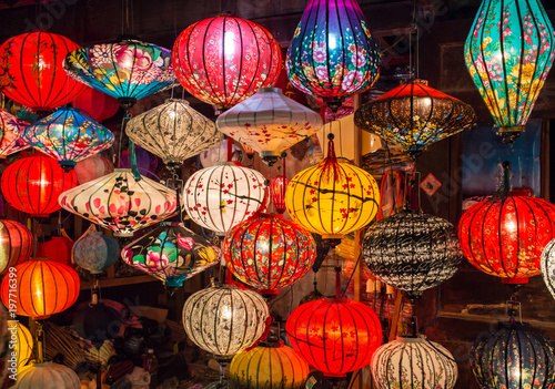 Asian lanterns in international lantern  festival photo