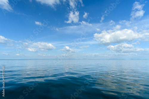 sea,ocean  blue sky with cloud,seascape summer sky,nature background © Atip R