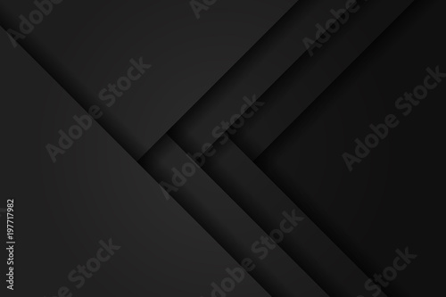 Modern Black abstract design geometric background, paper style