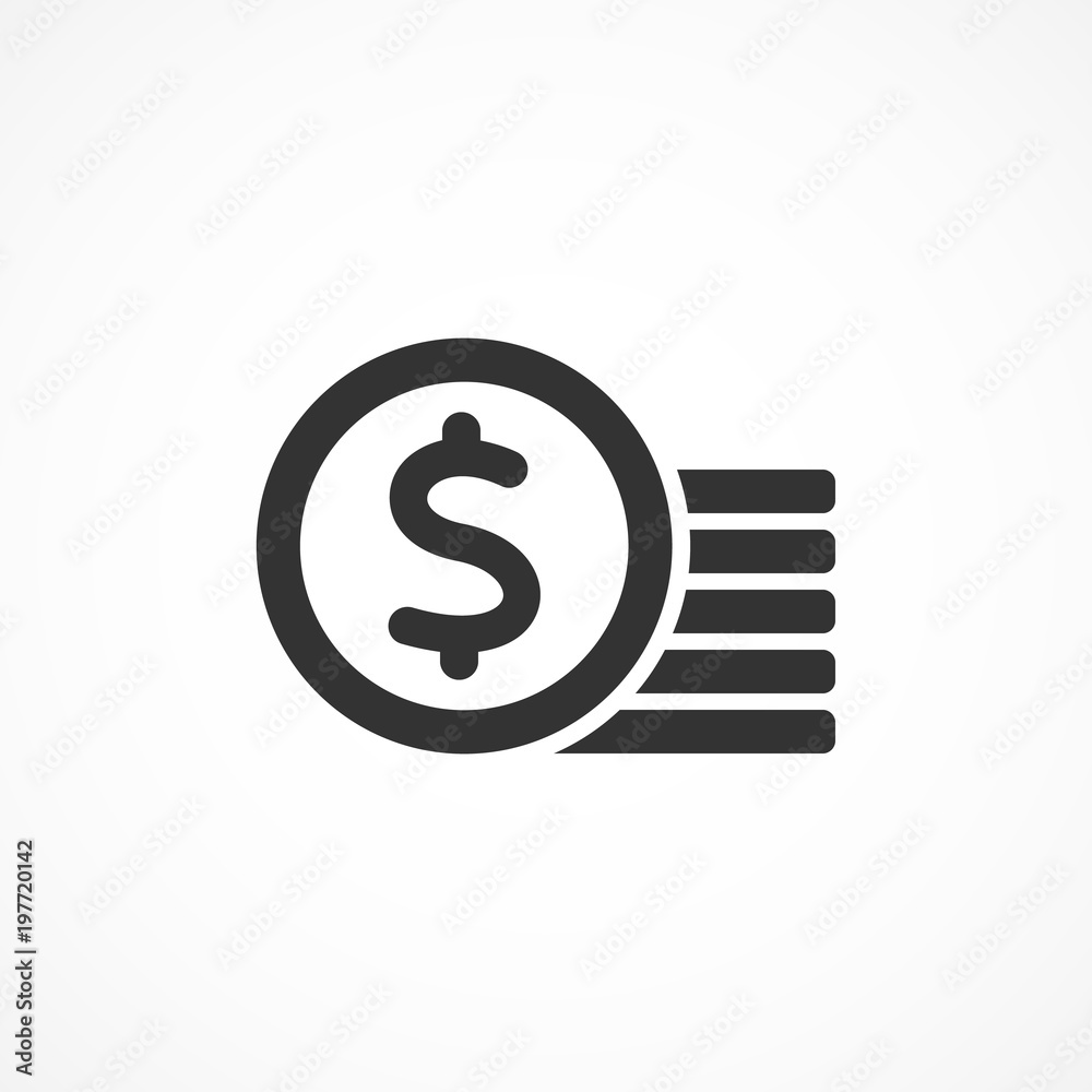 Vector image of money icon. Vector image of money icon.