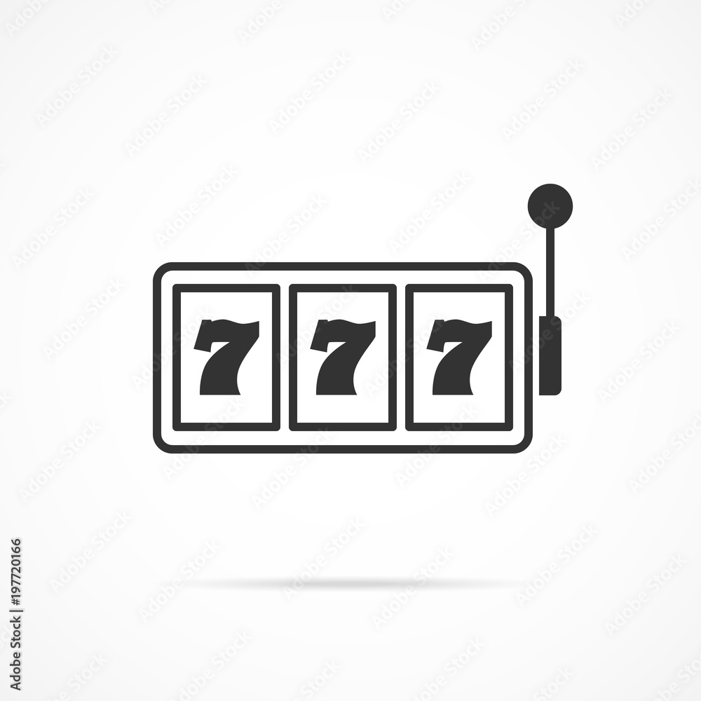 Fotografie Vector image of slot machine icon.