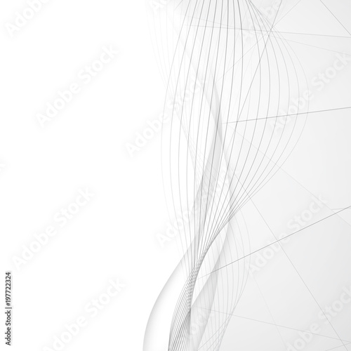 Modern soft smoke lines over complex background - layout with border