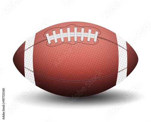 Illustartion of american football ball isolated on white