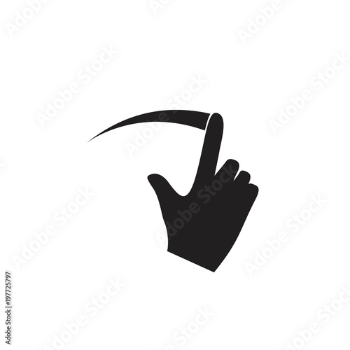 Screen swipe vector illustration
