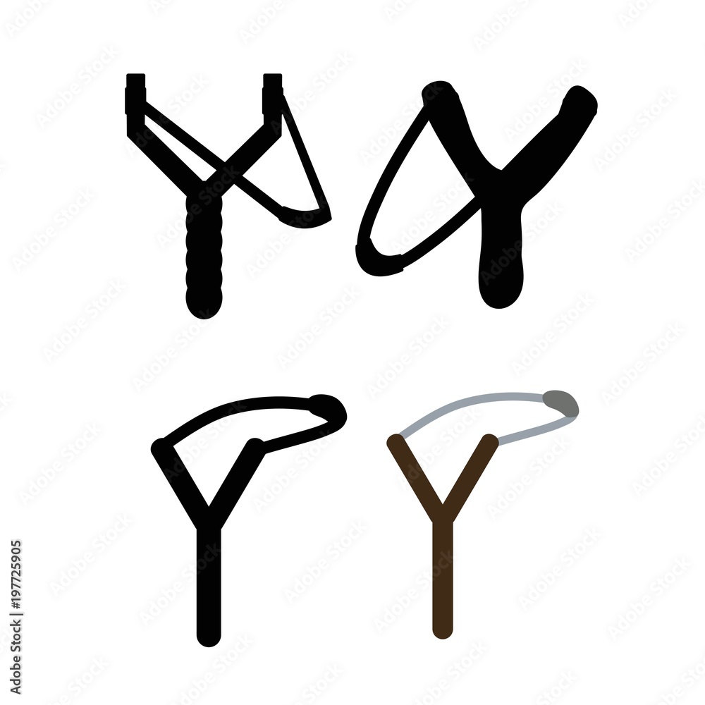 Slingshot isolated on white photo-realistic vector illustration Slingshot isolated on white photo-realistic vector illustration