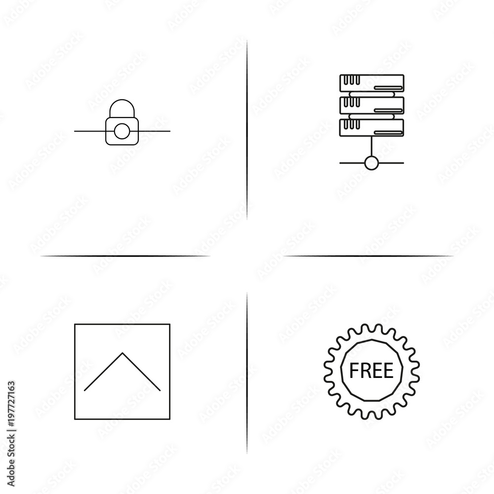 Internet Technologies simple linear icons set. Outlined vector icons Internet Technologies simple linear icons set. Outlined vector icons