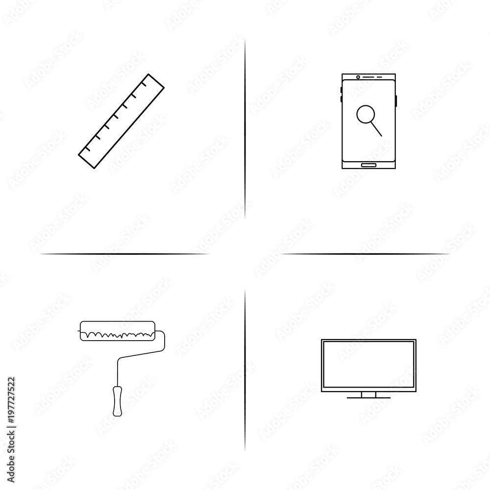 Creative Process And Design simple linear icons set. Outlined vector icons Creative Process And Design simple linear icons set. Outlined vector icons