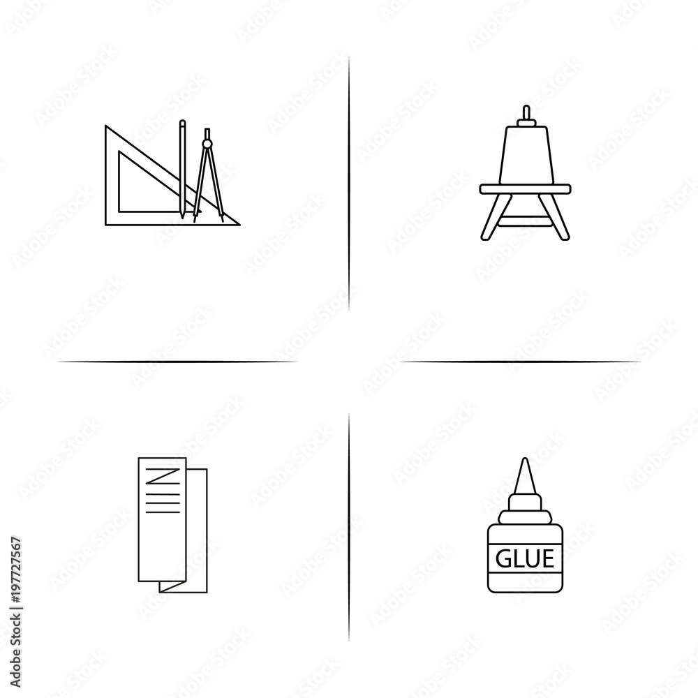 Creative Process And Design simple linear icons set. Outlined vector icons