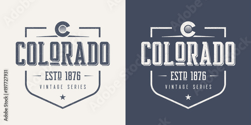 Colorado state textured vintage vector t-shirt and apparel desig