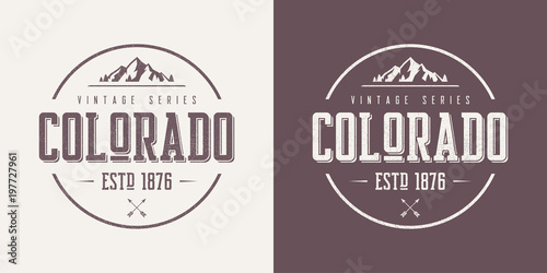 Colorado state textured vintage vector t-shirt and apparel desig