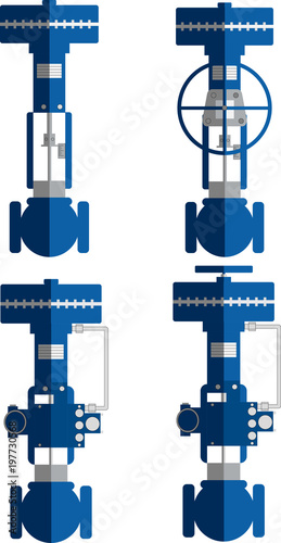 Flat design Actuators Control valve with Handle