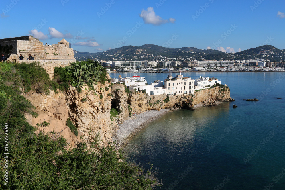 Viewpoint in the old city of Ibiza Town