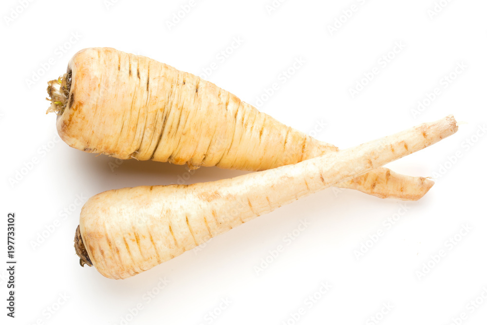 Parsnip isolated on the white background.