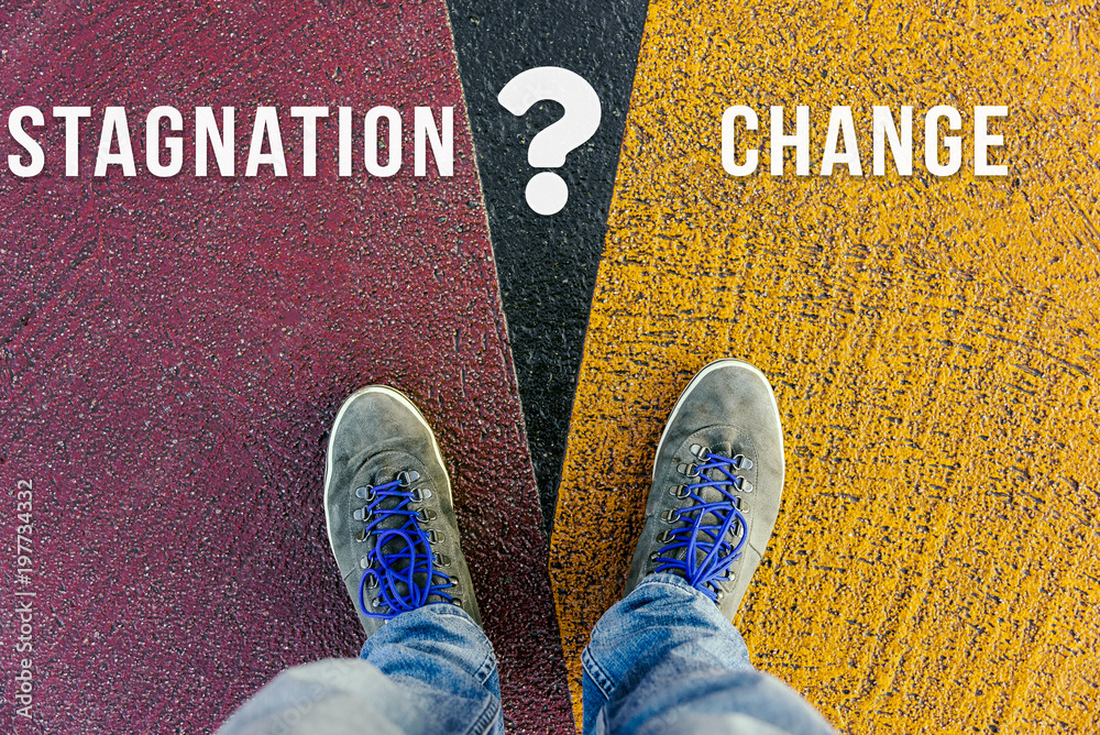 Photo & Art Print Concept of facing a crucial decision about