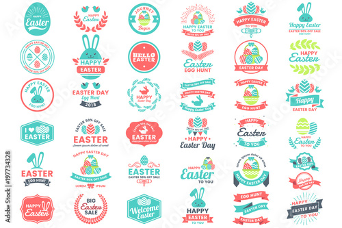 Easter Day Vector Logo for banner