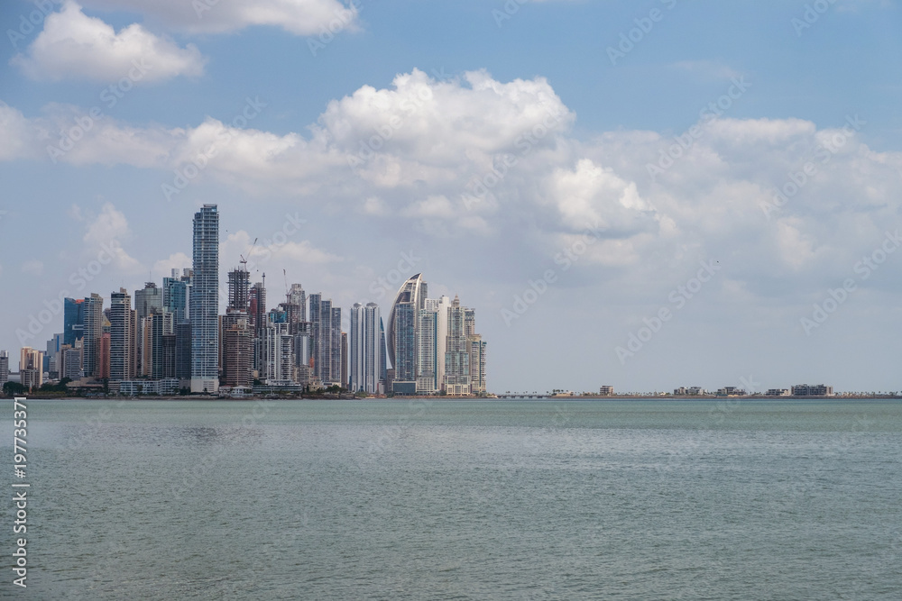 Fototapeta premium Skyline of Panama City - modern skyscraper buildings in downtown business district