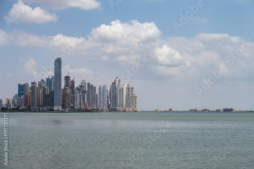 Skyline of Panama City - modern skyscraper buildings in downtown business district