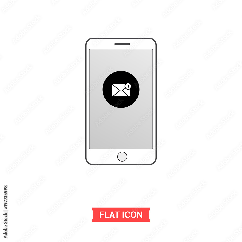 Notification vector icon in phone Notification vector icon in phone