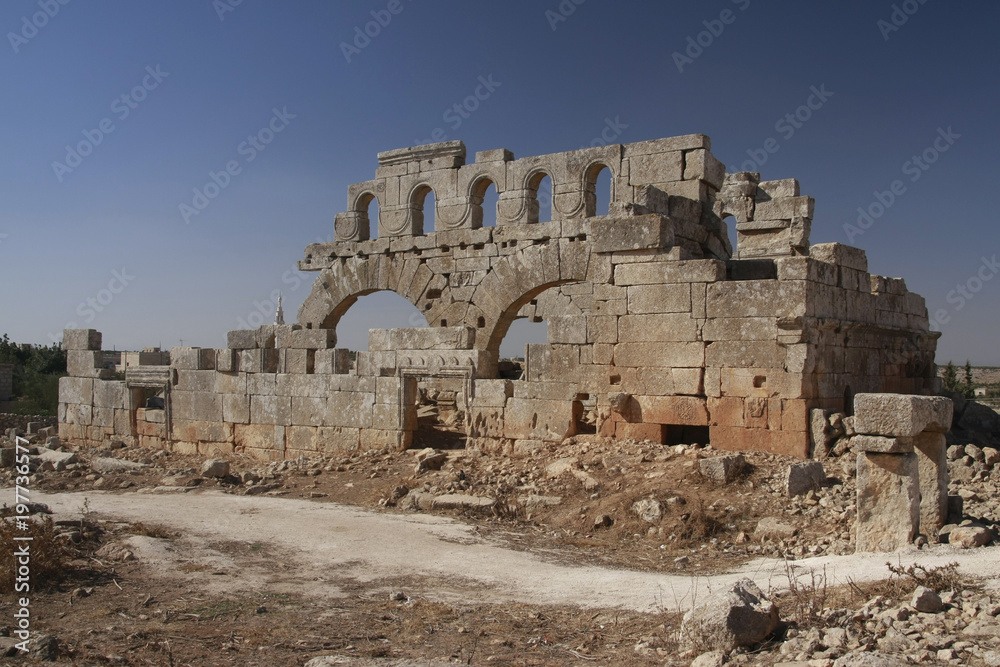 Ancient church in Brad, Syria, before bombing of the site in March 2018