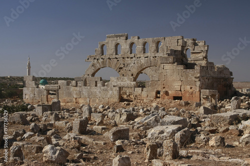 Ruins of the the Northern church in Brad, UNESCO World Heritage Site in Syria