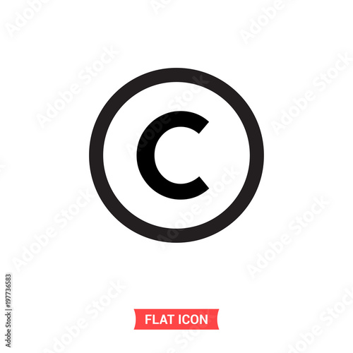 Copyright vector icon