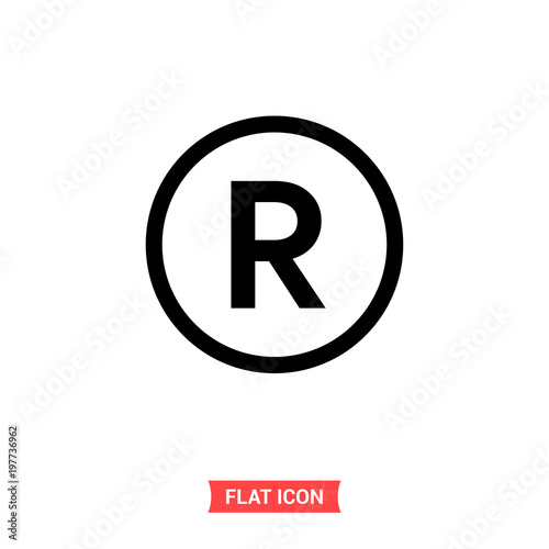 Trademark vector icon
