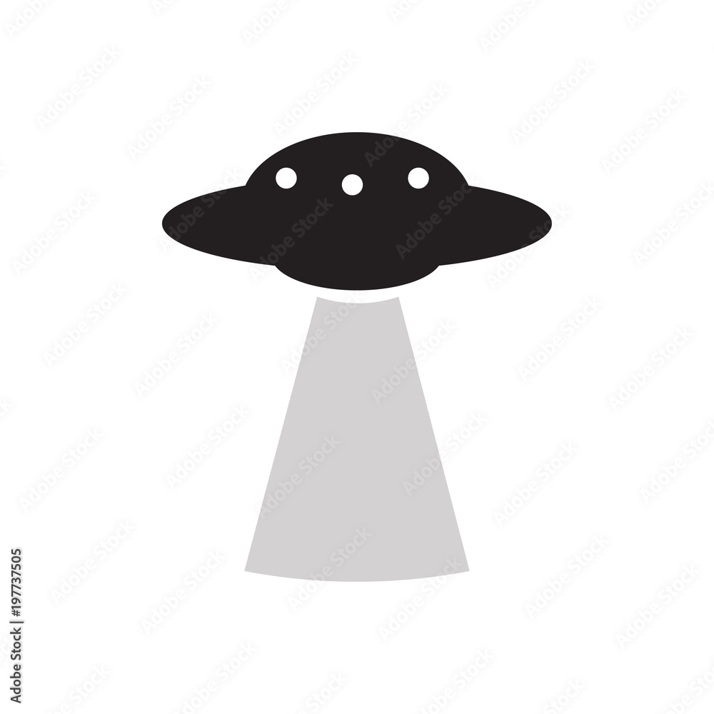 UFO vector icon, spaceship symbol UFO vector icon, spaceship symbol