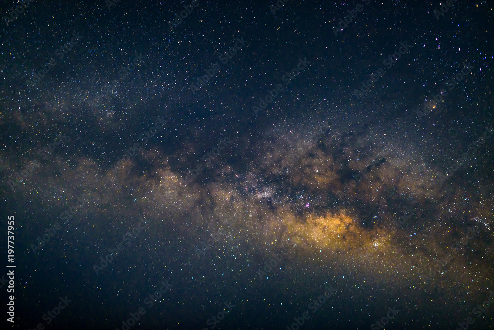 close up detail from the milky way with stars field