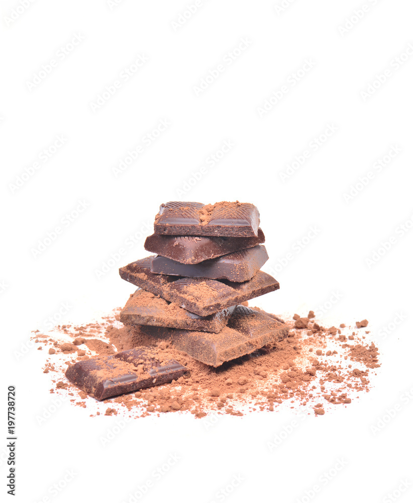Fototapeta premium Delicious chocolate on a white background