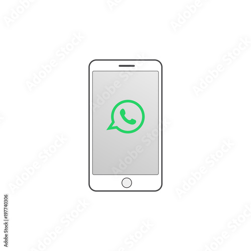 Whatsapp icon symbol, phone vector